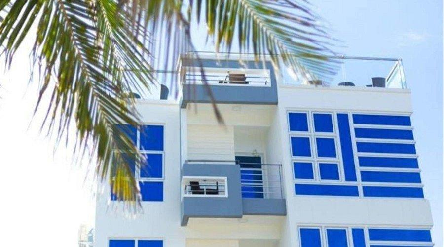 White Harp exterior at dusk